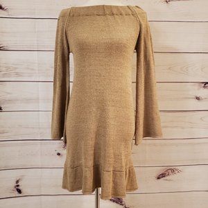 PINK DIAMOND OFF SHOULDER SWEATER DRESS - …